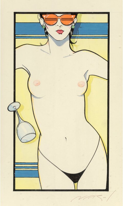 Playboy After Hours Illustration 1978 Patrick Nagel - Illustration originale