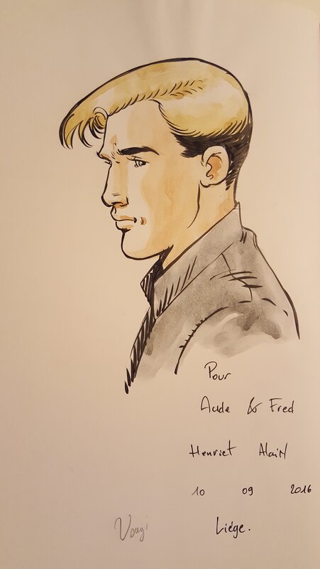 Alain Henriet, Usagi, Dédicace de Henriet dans dent d'ours tome 4 - Sketch