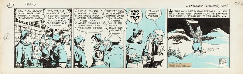 En vente - Milton Caniff, Terry and the Pirates - Planche originale