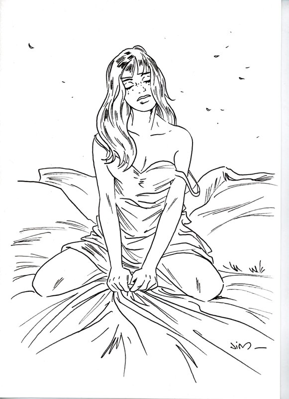 Dessin de Jim dans une nuit à Rome ( Marie) - Original Illustration
