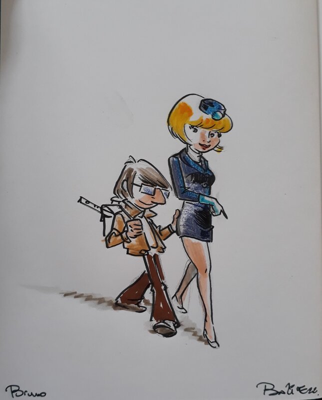 Teddy et Natacha by Bruno Bazile - Sketch