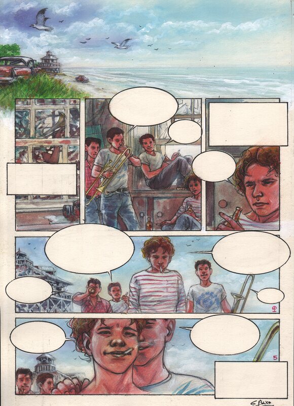 Éric Puech, Frédéric Bertocchini, Janis Joplin, Pearl (planche 5) - Comic Strip