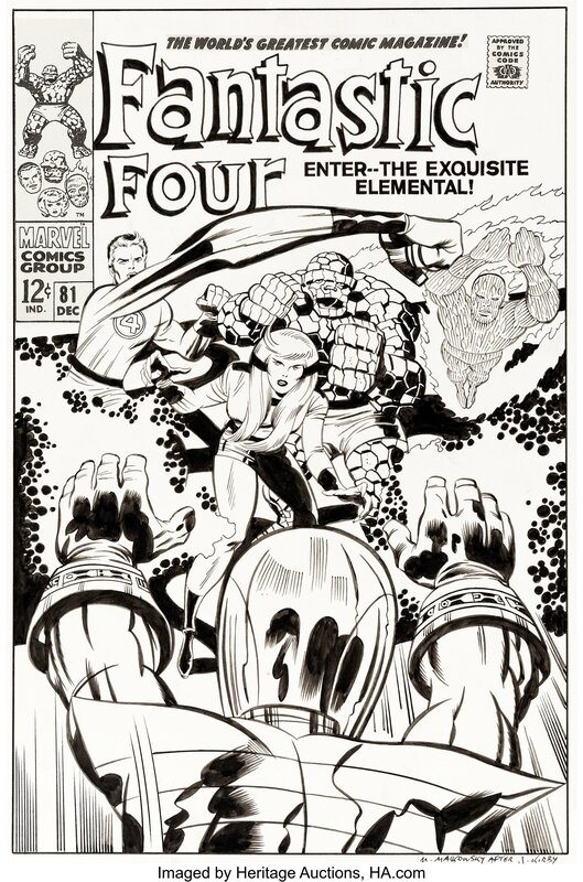 Michael Maikowsky, Fantastic Four 81 (Recréation d'après Jack Kirby) - Original Cover