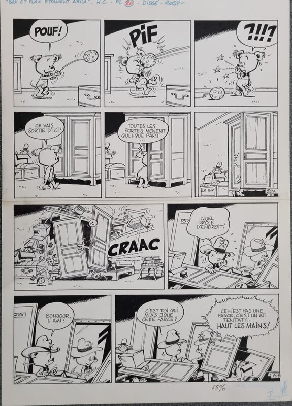 En vente - Attila par Didgé, Maurice Rosy, Derib - Planche originale