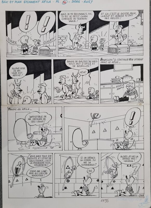 En vente - Attila par Didgé, Maurice Rosy, Derib - Planche originale