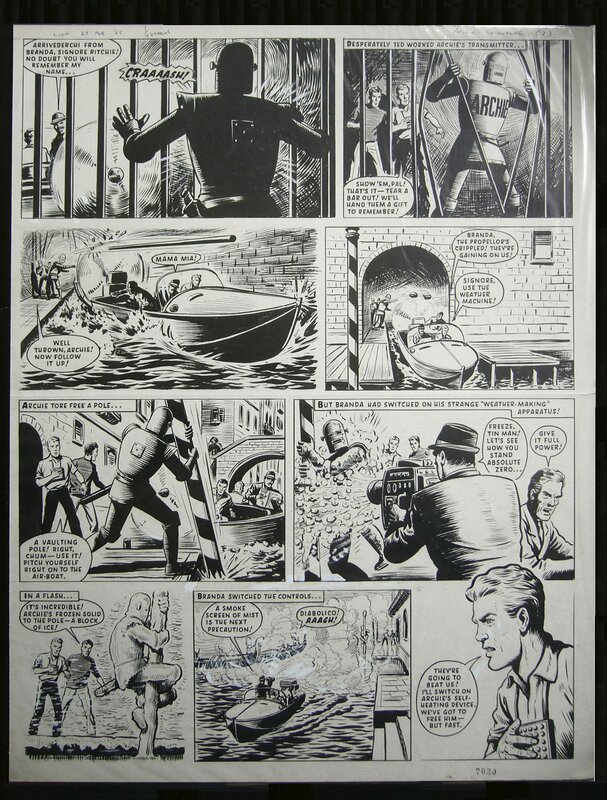 Archie le ROBOT par Ted Kearon - Planche originale