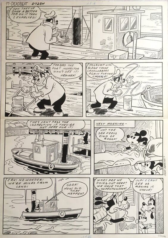 ANTONI BANCELLS PUJADAS, Studios Disney, Planche Original Disney 'MICKEY MOUSE - THE DEADBEAT' - Planche originale