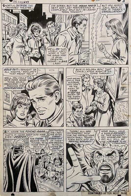The X-Men - #47 p3 par Werner Roth, Don Heck, John Tartaglione, Arnold Drake - Planche originale
