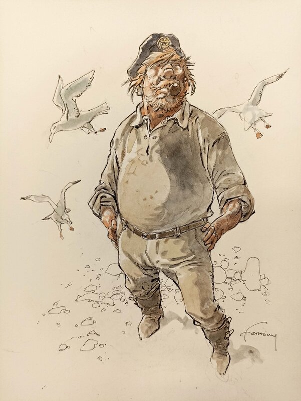 BARNEY JORDAN par Hermann - Illustration originale