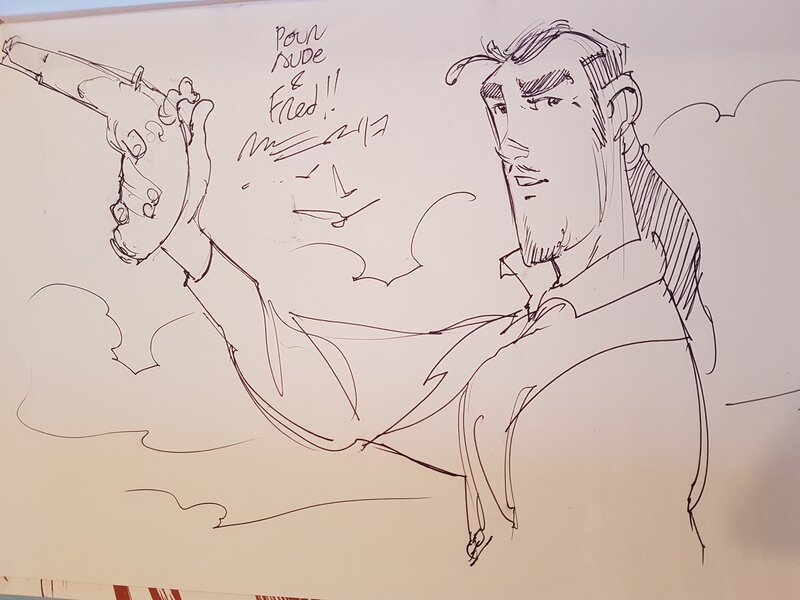 Dédicace de Munuera dans les Campbell tome 3 - Sketch