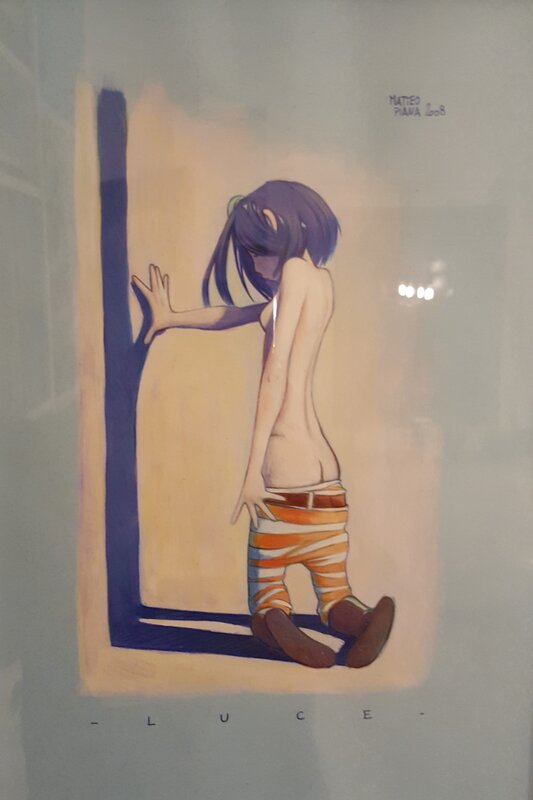 Illustration Luce en bleu par Piana Matteo (L'anneaux des 7 mondes) - Original Illustration