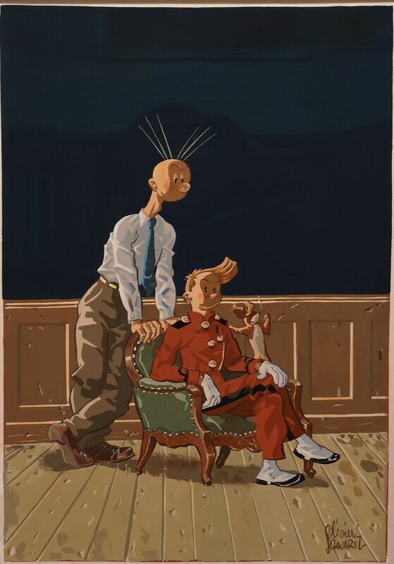 Olivier Schwartz, Spirou - La photo de famille - Original Illustration