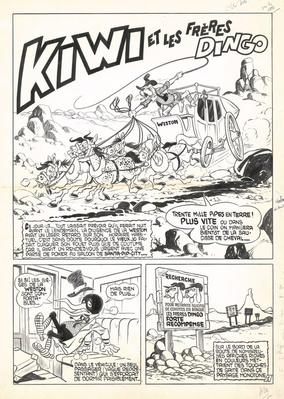 Jean Cezard, Kiwi et les frères Dingo - Comic Strip