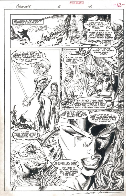 Marc Silvestri, Scott Williams, Cyberforce V2 #3 p12 - Planche originale