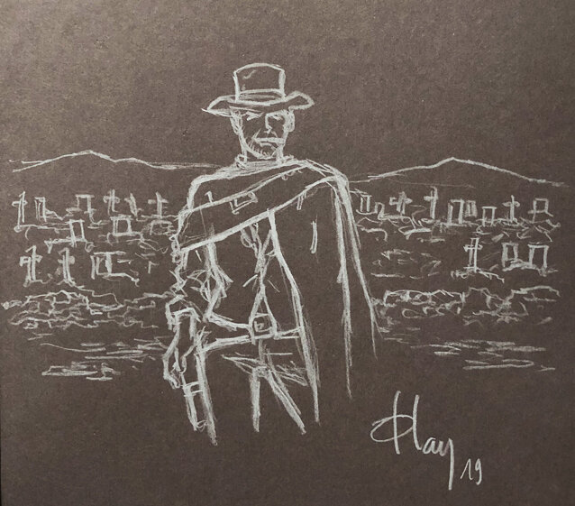 Sergio Leone by Philan, Noël Simsolo - Sketch