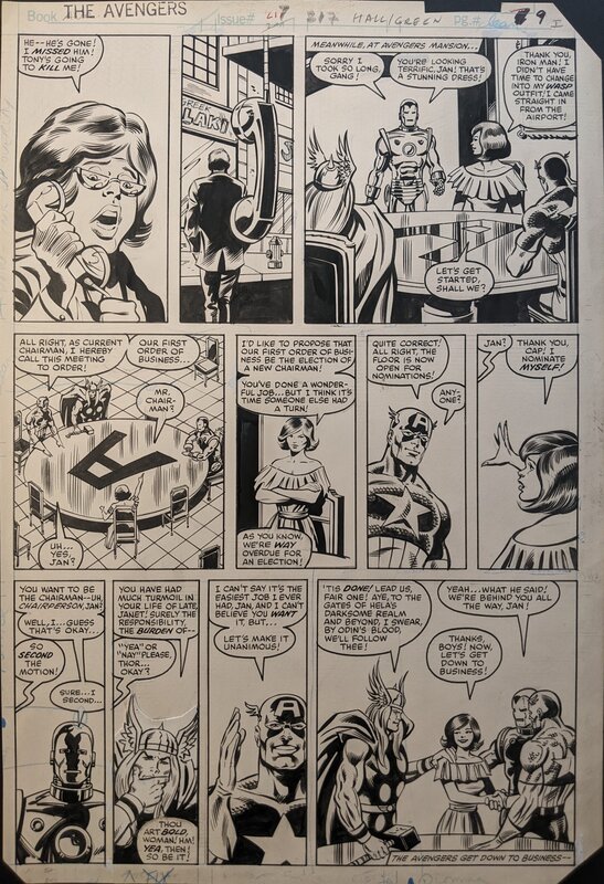 For sale - Bob Hall, Dan Green, The Avengers (1963) #217, page 7 - Comic Strip