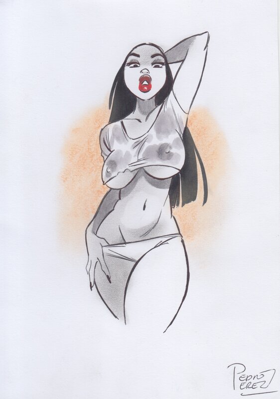 Belle fille by Pedro Perez - Original art