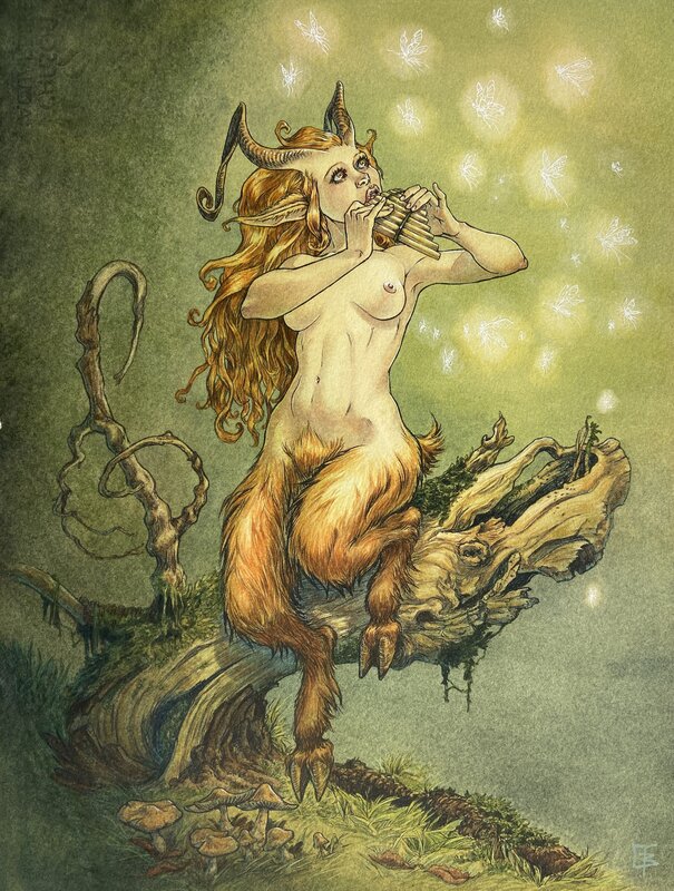 Béatrice Tillier, Faunette musicale, le bois des vierges - Illustration originale