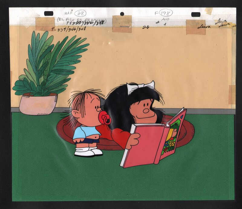 Mafalda & Guille by Quino, Juan Padrón Blanco - Original Illustration