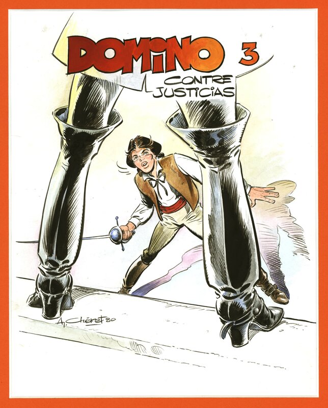 Chéret : Domino tome 3 couverture - Couverture originale