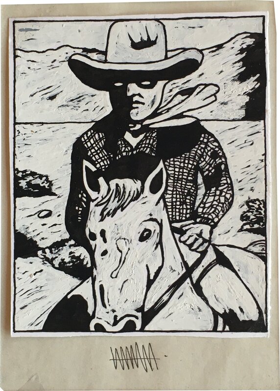 Cowboy by Pierre La Police - Original Illustration
