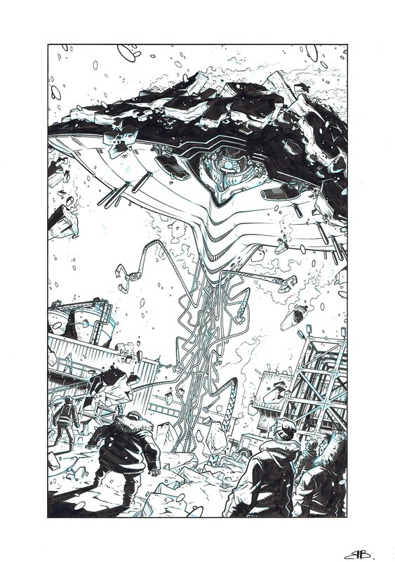 En vente - Romain Baudy, Space Connexion-Les gardiens-Page 18 - Planche originale