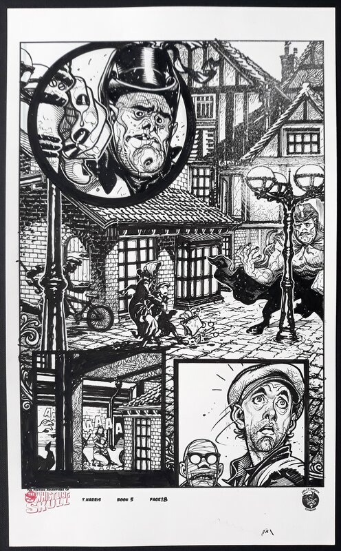 Tony Harris, B. Clay Moore, JSA Liberty Files: The Whistling Skull - Planche originale