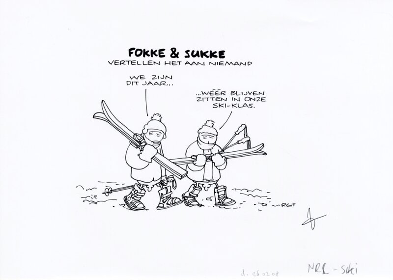 Fokke en Sukke by Jean-Marc van Tol, Bastiaan Geleijnse, John Reid - Original Illustration