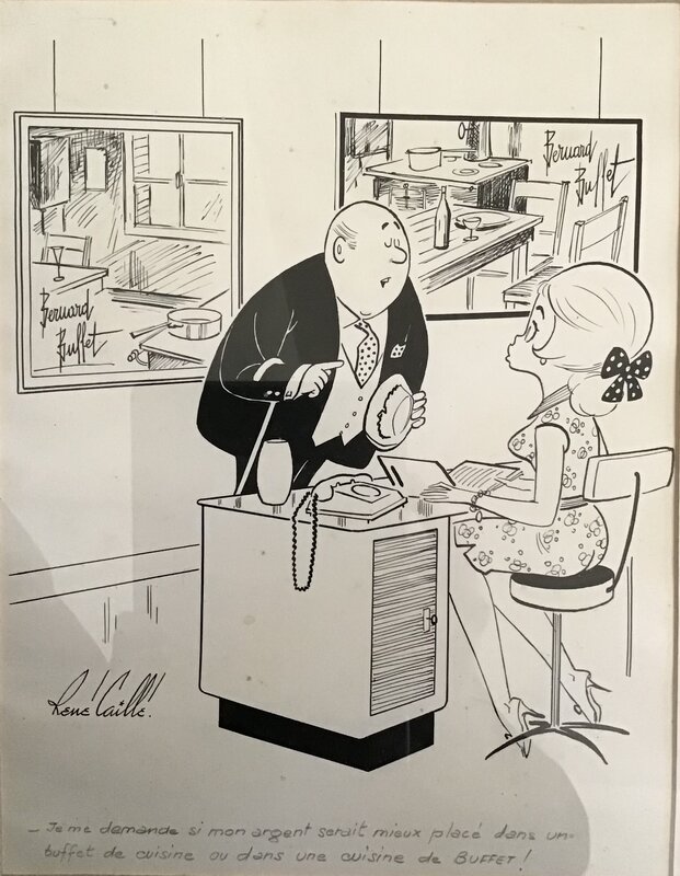 Buffet par René Caillé - Illustration originale