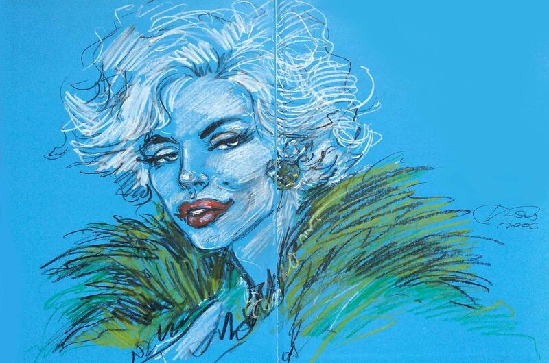 Marilyn Monroe par Kas - Dédicace