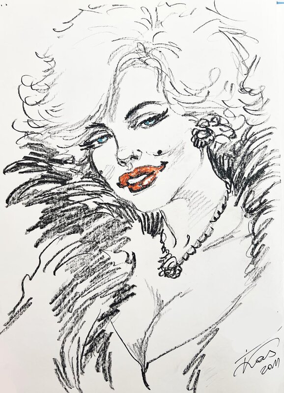 Marilyn Monroe par Kas, Graza - Dédicace