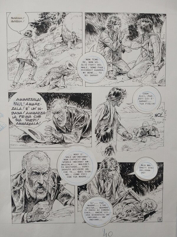 En vente - L'indiana bianca par Paolo Eleuteri Serpieri - Planche originale