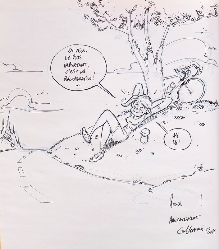 Cédric Ghorbani, Laurent Panetier, Les Cyclistes (tome 1) - Dédicace