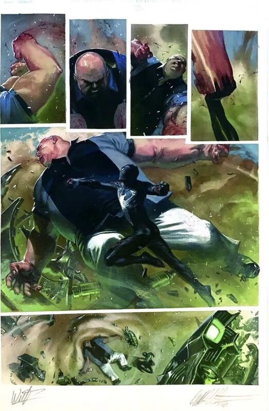 Spiderman par Gabriele Dell'Otto - Planche originale