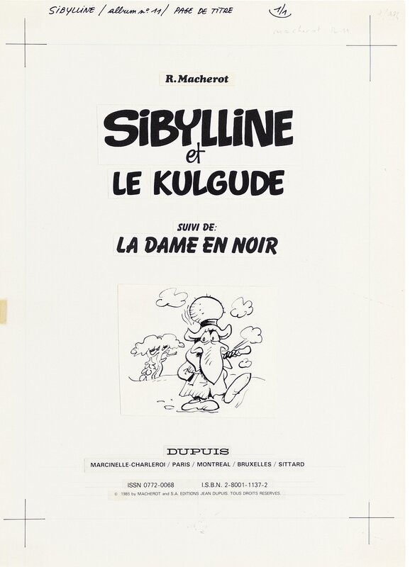 Raymond Macherot, Sibylline et le Kulgude - Illustration originale