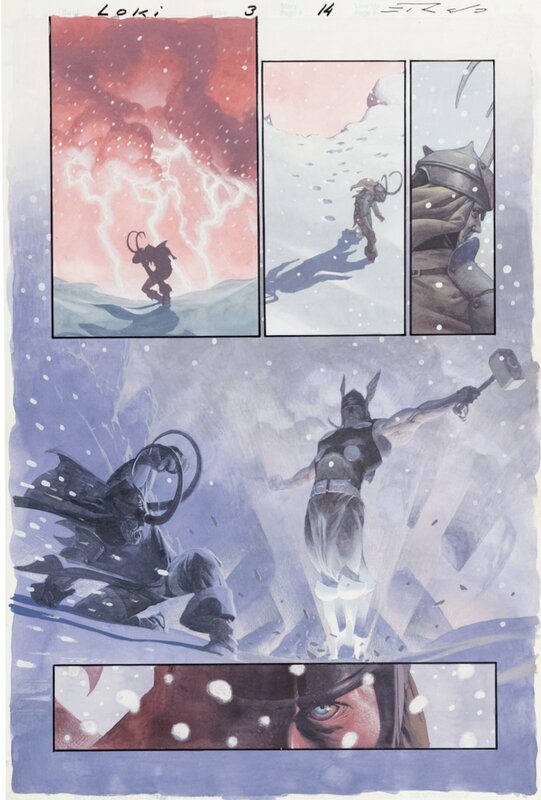 Loki par Esad Ribic - Planche originale