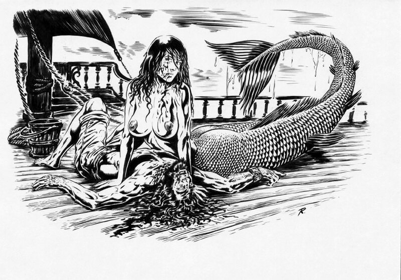 Vampiros - Sirena par Raúlo Cáceres - Illustration originale