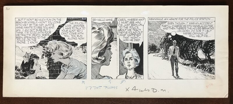 David Wright, Carol Day - 860 - Friday, June 19, 1959 - Planche originale