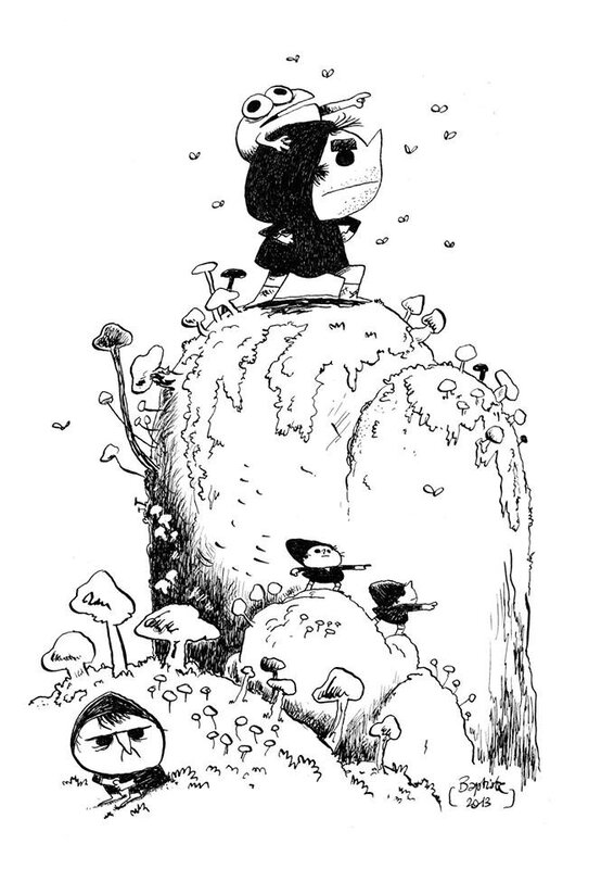 Basptiste Amsallem, Des petits bonhommes ! - Original Illustration