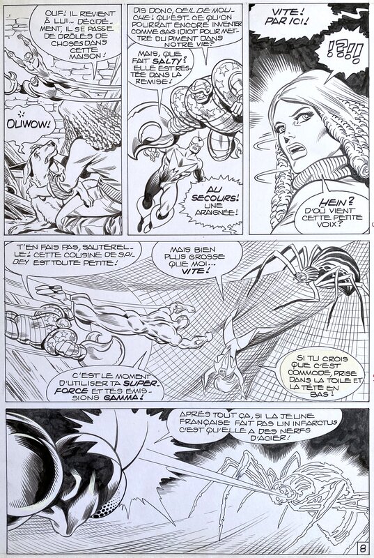 Jean-Yves Mitton, Mikros  - Titans #51 - planche originale n°8 - comic art - Planche originale