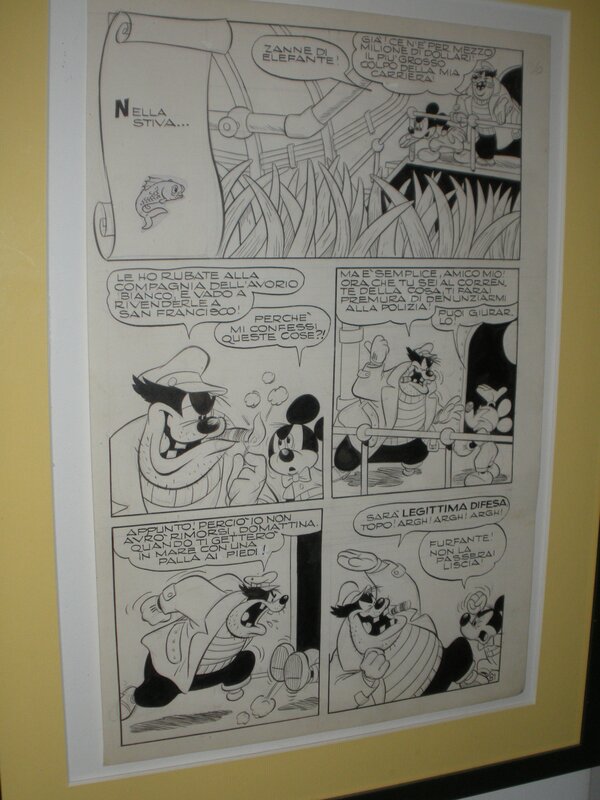 G.b. CARPI, Topolino e l'incantesimo di Fonte Argento, 1958 - Planche originale