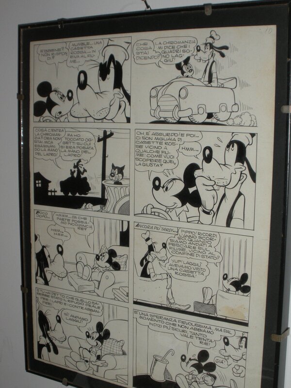 Giulio CHIERCHINI, Topolino e Pippo chiromante, 1957 - Planche originale