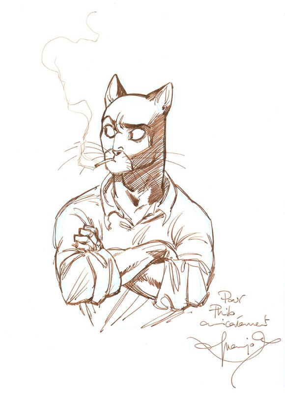 Dédicace Blacksad by Juanjo Guarnido - Sketch