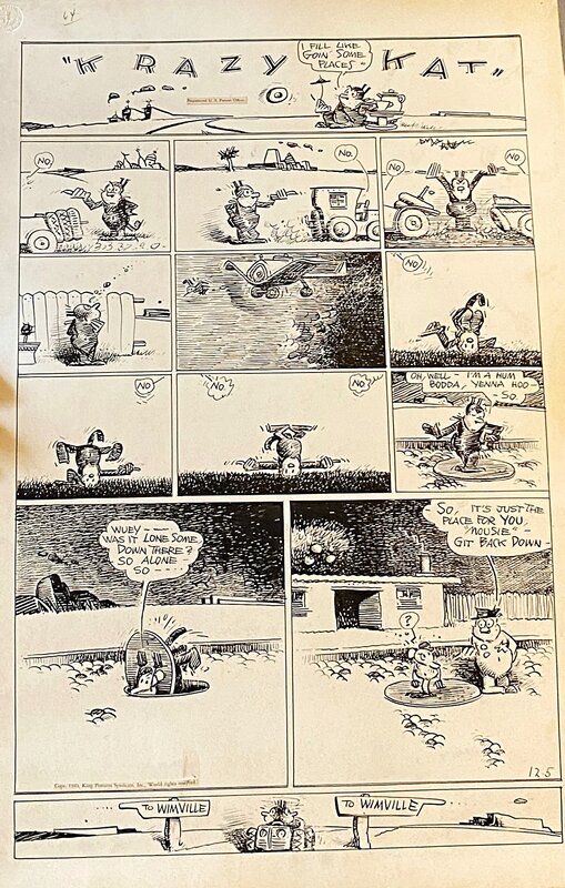 George Herriman, C'est bien d'être Krazy dans la vie - Planche originale