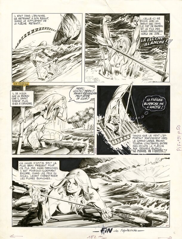 André Chéret - Rahan - La flèche blanche - Planche 20 - Planche originale