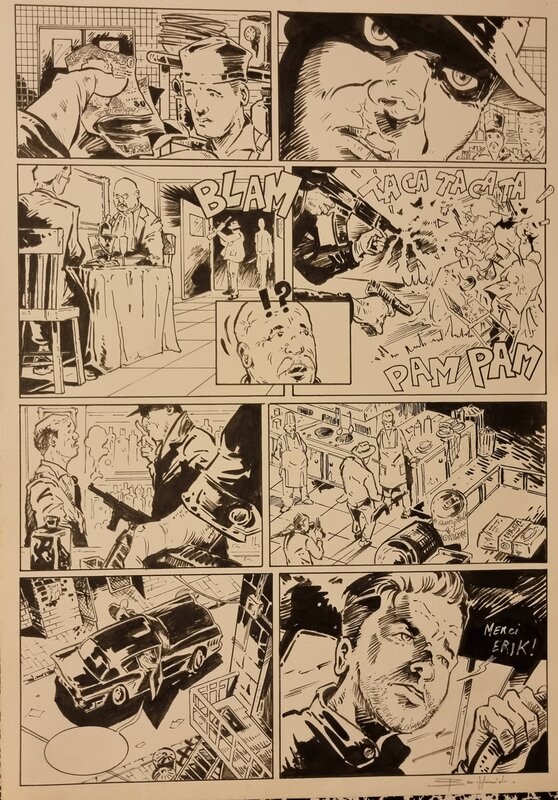 Afin ben Hamida, Chroniques americaines - Planche originale
