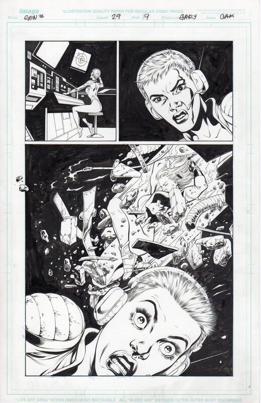 Gen 13 #29 p9 par Gary Frank, Cam Smith - Planche originale