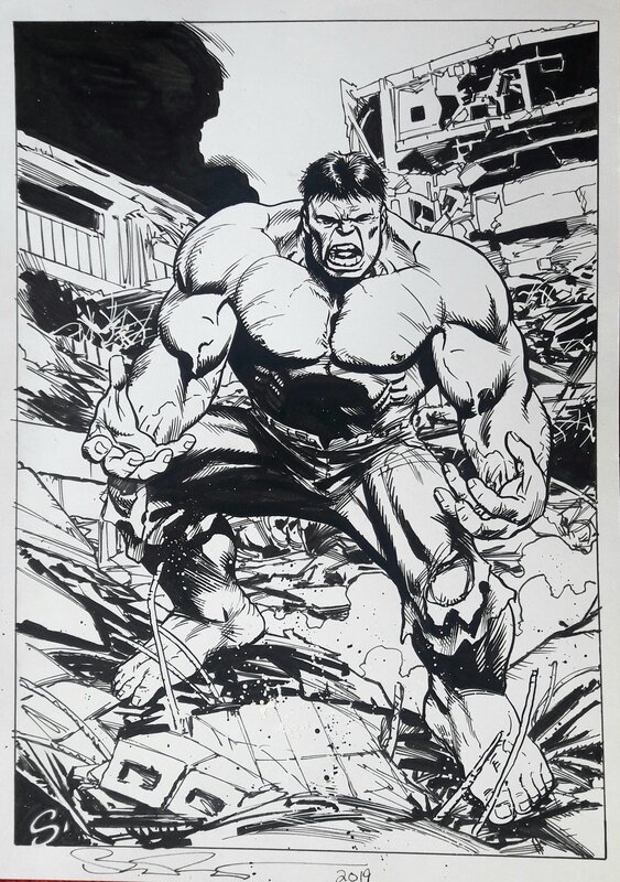 Hulk, commission. by Steve Scott - Original Illustration