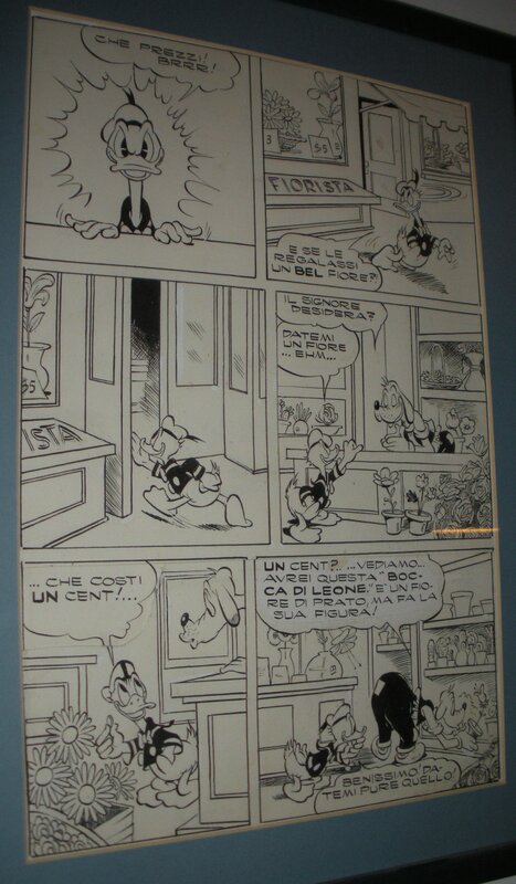 Pier lorenzo DE VITA, Paperino e i bottoni radioattivi, 1955 - Planche originale