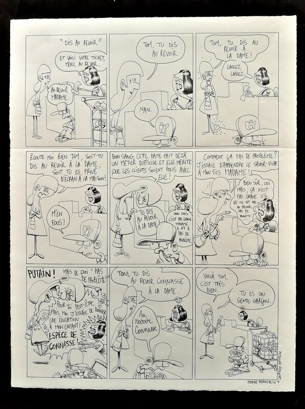 En vente - Dis au revoir. par Laurent Houssin - Planche originale
